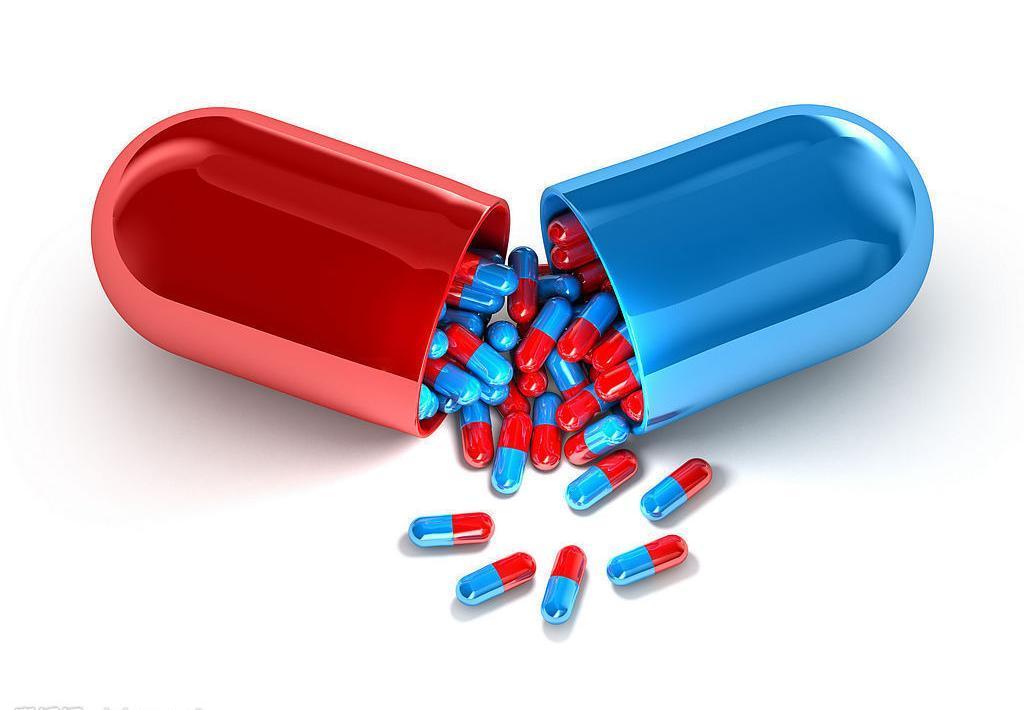 紫色背景上的两个药瓶